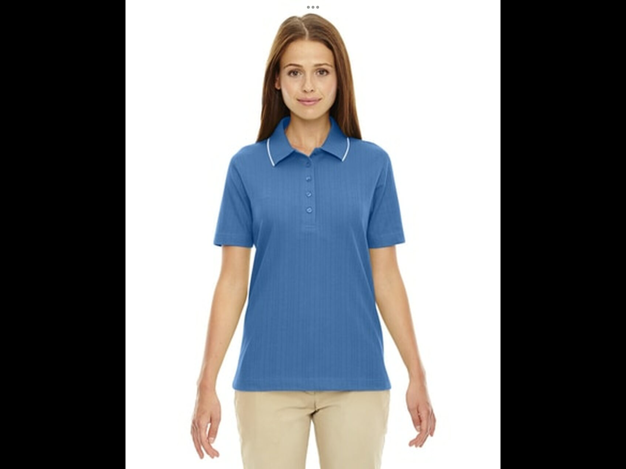 Ladies Edry™ Cotton Blend Performance Polo — Lake Blue, official product photo