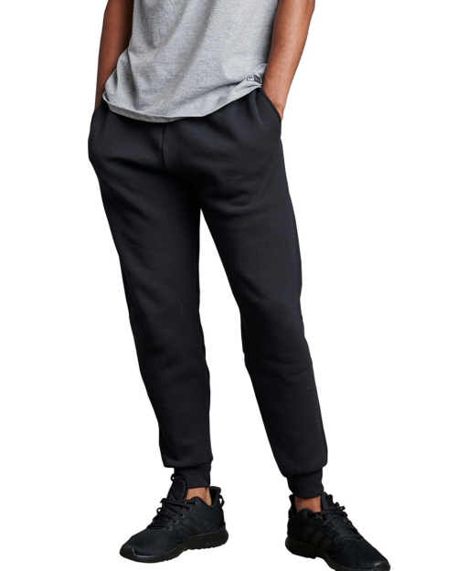 Russell Athletic Unisex Dri-Power® Fleece Joggers — Black, official product photo